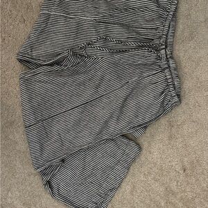 A New Day Gray and White Striped Linen Pants